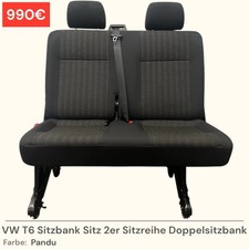 VW T5 T6 T6.1 Sitzbank Sitz 2er Sitzreihe Doppelsitzbank Sitz Pandu