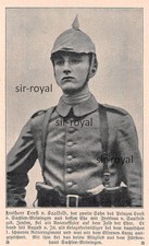 Freiherr Ernst von Saalfeld - gefallen Bayer. Schwere Reiter 1WK - 1915 ~7x11cm