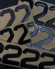 3D schwarz Gel Nummernschild