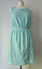 Lacoste L!VE Kleid Weiß / Türkis Gestreift Gr. M