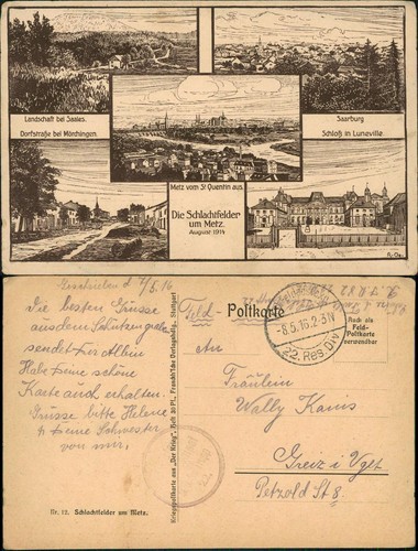 Feldpostkarte wk saales - feldpostkarte,
