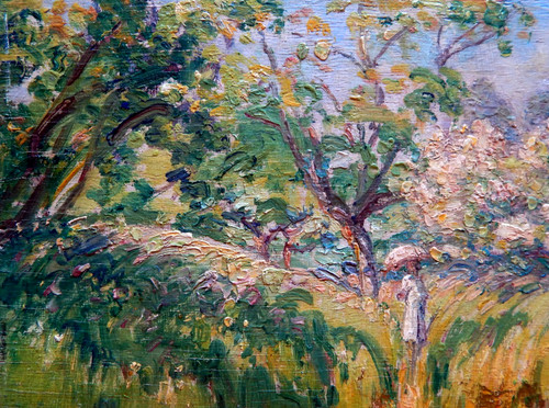 Dame mit sonnenschirm 1900 - dame,