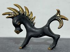 Alte kl. Figur Feuerpferd Walter Bosse Bronze Messing Herta Baller Design 50er J