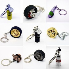 Schlüsselanhänger - Felge Chrom Anhänger Metall Reifen Auto Schlüssel Tiefbett