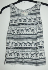 Schwarz/weißes ärmelloses