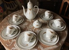 Rosenthal Romanze Weiß Goldblume Kaffeeservice 6 Personen 20 Teile