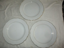 Seltmann Weiden Bavaria  - 3 Speiseteller mit Goldrand Serie " Nora "