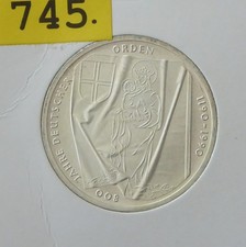 BRD 10 MARK 1990  800 Jahre Deutscher Orden Silber  stgl.-fast pp # 745