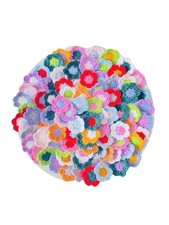 100 bunte  Häkelblumen