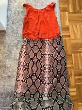 Kleid By Apart Gr. 38 Braun Orange Schlangenmuster Neuw.
