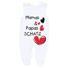 TupTam Unisex Baby Strampler mit Spruch I love Mum and Dad
