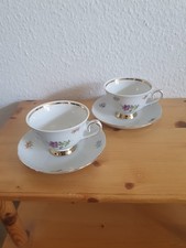 2 Sammeltassen Kaffeetassen Gedeck Schumann Porzellan Trödel Flohmarkt Sammler