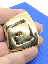 Pierre Lang GO Tuch Spange  Clip Brosche Silberfarben ca 5 cm Durchmesser 