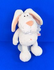 XL NICI HASE Schneehase Carotti weiß blauer Schal Winterhase Plüsch 46 cm groß
