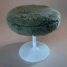 Stabiler runder Hocker, 70er, Metall, gebraucht