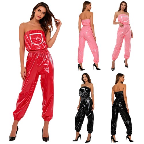 Damen wetlook catsuit pvc - wetlook,