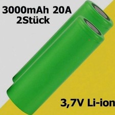 2х Akkuzelle 3,7V 3000mAh 20A