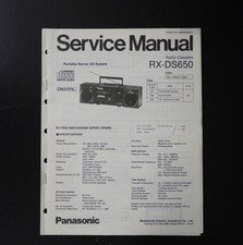 Original Panasonic RX-DS650 Portable CD Radio Cassette Service Manual S33