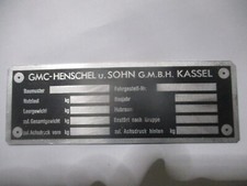 Sign nameplate GMC-Henschel