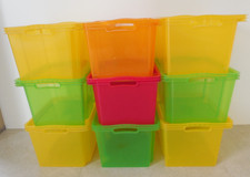 9 Aufbewahrungsboxen Kunststoffbox Stapelbox Lagerbehälter Regalboxen Kisten Set