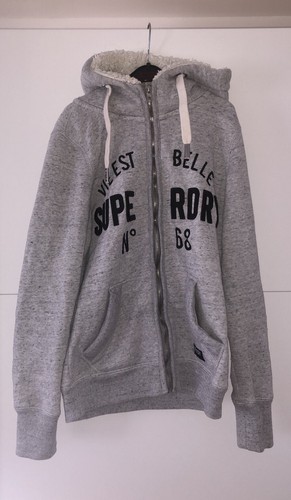 Superdry sweatshirt jacke grau - sweatshirt,
