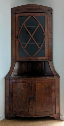 Antiker biedermeier eckschrank - biedermeier,