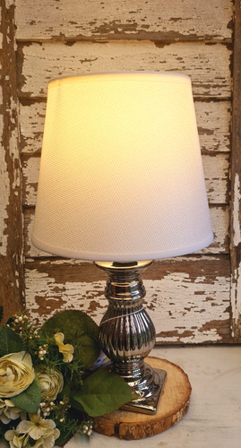Tischlampe rund silber - , weiße
