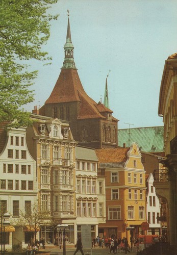 Alte ansichtskarte rostock - alte,