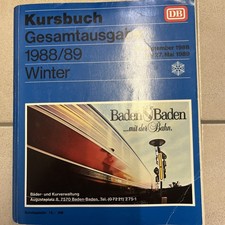 DB Kursbuch Gesamtausgabe Winter 1988/89 mit Kurswagenverzeichnis Und Karten