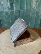 Art-Déco Silberdose 925 Holz