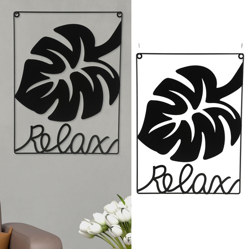 Metall wandbild relax blatt - wandbild, 3d