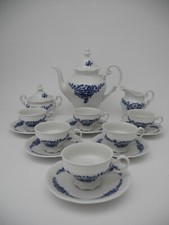 Weimarer Porzellan Mokkaservice Echt Kobalt 6 Personen Espresso Milch Zucker