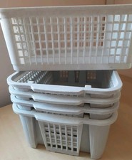 Stapelkorb , Aufbewahrungsbox, Bürobedarf Korb Ablage Ordnen- GRAU, Gr. 3