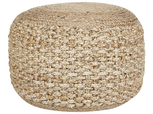 Pouf baumwolle und jute beige - pouf,