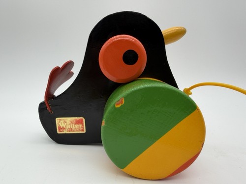 Nachzieh ente holzspielzeug - nachzieh-ente,