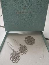 Pierre Lang Set Ohrringe / Ohrhänger und Anhänger, Silber Optik, wie neu