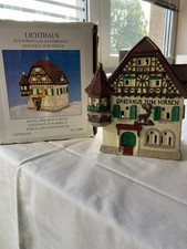 Lichthäuser Weihnachtsdeko aus  Keramik, Gasthaus zum Hirsch