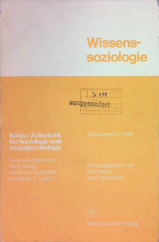 Wissenssoziologie kölner - wissenssoziologie.,