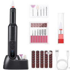 Profi  Nagelfräser Elektrische Nagelfeile Akku Kabellos USB Pediküre ManiküreSet