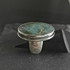 Unikat Ring silber 925 massiv MIT Aquamarin Beryll Handarbeit VON KUJADESILVER 