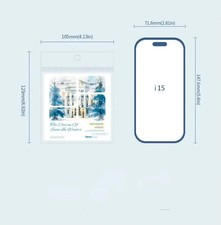 Aufkleber Winter Schnee Landschaft Sticker Set Bastel Scrapbook Deko 125x105mm