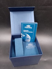 Uhrenbox Festina Lotus Box Dunkelblau Magnetverschluss Zertifikat 11 cm x 9 Cm