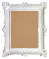 BAROCKRAHMEN BILD BILDERRAHMEN FOTORAHMEN RECHTECKIG ANTIK BAROCK WEIß 30x40