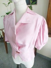 Seidenbluse 70iger Jahre CHLOÉ by Karl Lagerfeld, rosé Couture ca. Gr. 36