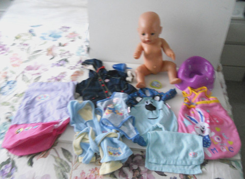 Baby born junge puppe blau - baby,