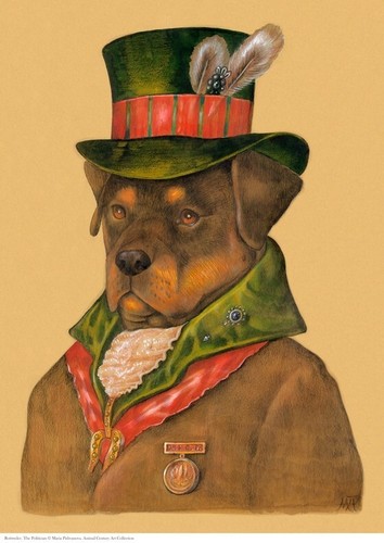 Rottweiler kunstdruck - rottweiler, a3