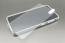 Hülle für Samsung Galaxy J4+ Plus Tasche Silikon Bumper Case Cover + Schutz Glas