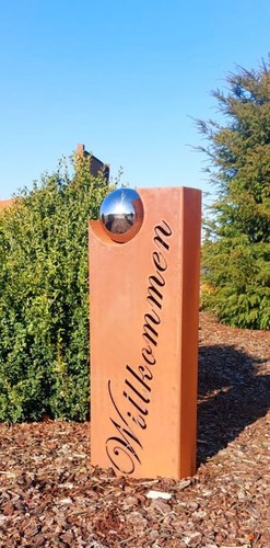 Große edelrostsäule motiv - edelrostsäule,,