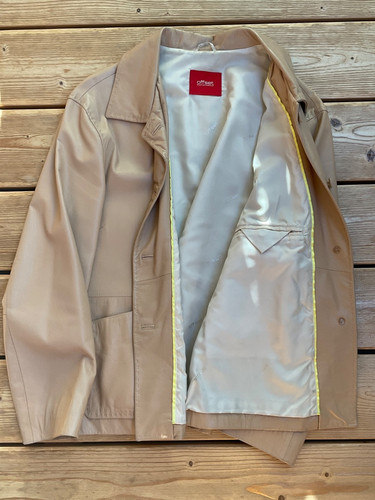 Offset nappa lederjacke - lederjacke, damen