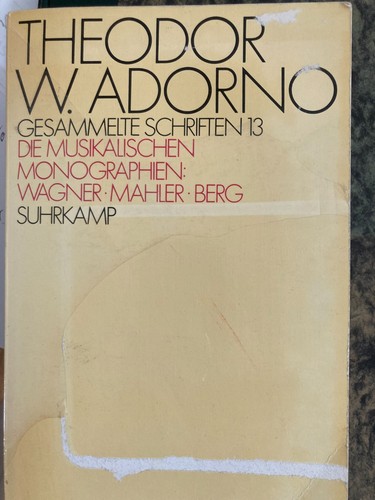 Theodor adorno die - w., adorno: